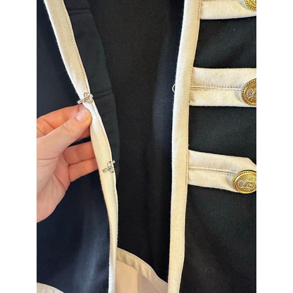 Vintage Y2K Sunny Leigh Women's Military Preppy Navy Gold Jacket Size Small - Picture 4 of 8
